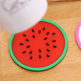 Miếng Lót Ly Trái Cây Bằng Silicon Đế Lót Ly Cách Nhiệt Chống Trượt Miếng Lót Cốc Uống Nước Nhiều Màu Độc Đáo SUNNY DAY
