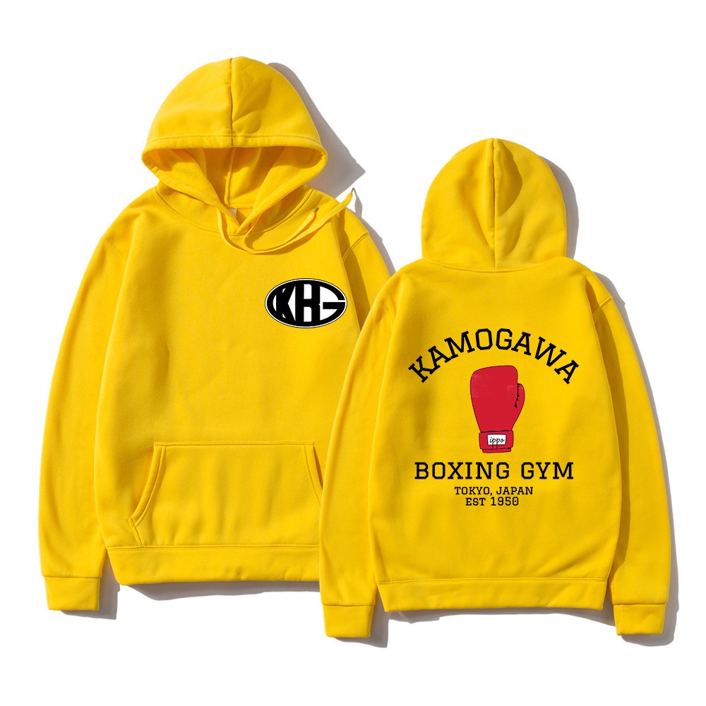 Hot anime hajime no ippo kamogawa boxing gym hoodies phụ nữ mùa đông nam áo khoác mùa xuân / mùa thu áo hip hop harajuku