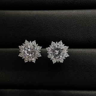 Bông tai hoa đá cao cấp 13mm