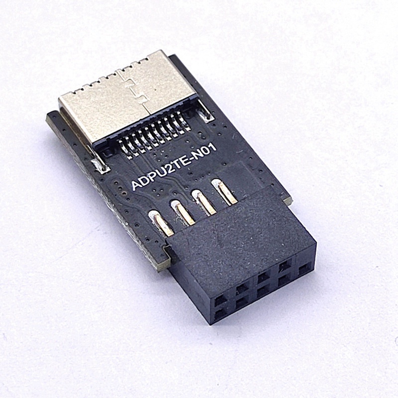 Bo mạch chủ USB2.0 9Pin sang TYPE-C A-KEY Bộ chuyển đổi đầu nối phía trước USB3.2 TYPE-E Bộ chuyển đổi tiêu đề giao diện