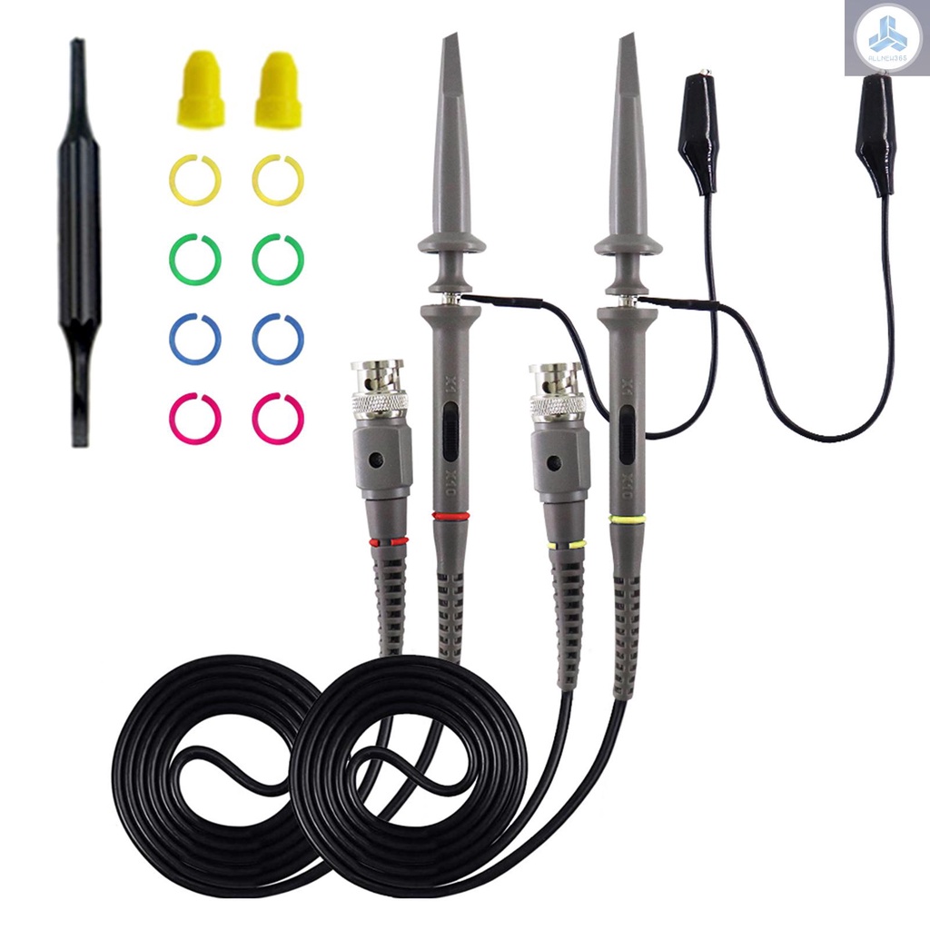Oscilloscope Probe with Accessories Kit 100MHz Oscilloscope Clip Probes ...