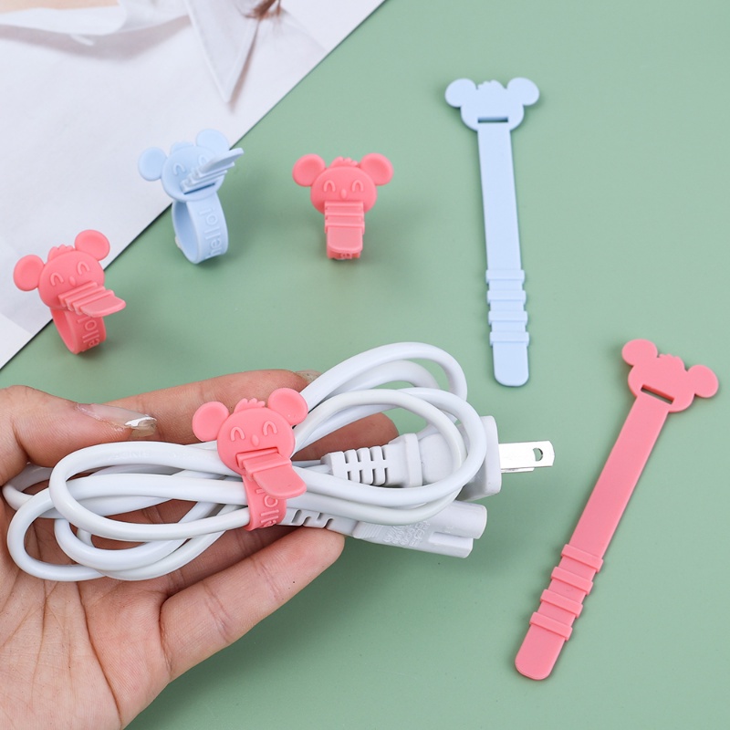 Set 1 / 5 Kẹp Cố Định Dây Cáp Bằng Silicon Hình Nơ Dễ Thương Gọn Gàng Sắp Xếp Gọn Gàng Sắp Xếp Gọn Gàng