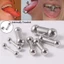 DARON Kích Thước Lớn Lưỡi Móng Tay Nam Thời Trang Lưỡi Xỏ Lưỡi Stud Thép Không Gỉ Tai Đinh Quả Tạ Lưỡi Móng Tay