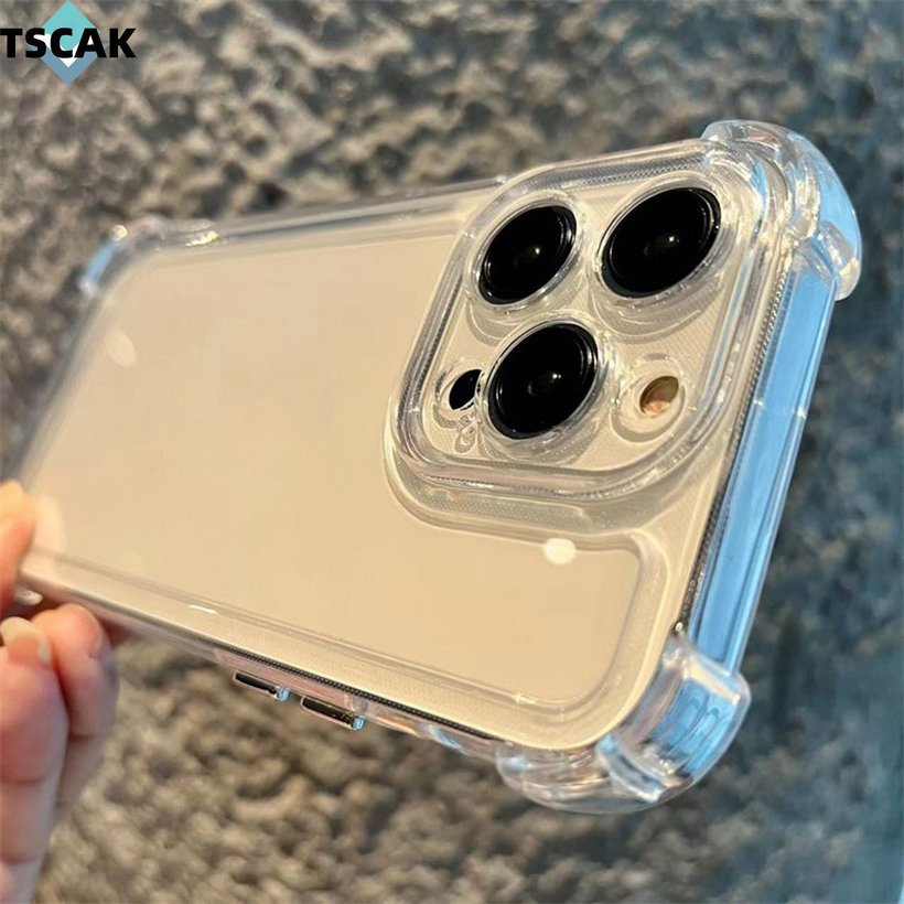 Ốp Điện Thoại Silicon Trong Suốt Chống Sốc Cho iPhone 14 13 12 11 Pro Max 14 Plus 13 mini 12