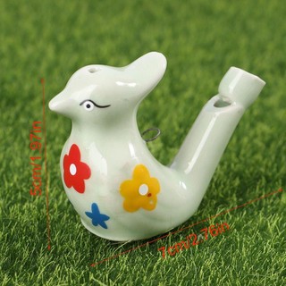 WEETW Gốm Nước Chim Còi Có Dây Buộc Dễ Thương Thời Gian Tắm Gốm Vẽ Tay Nhạc Cụ Học Tập Sớm Nhạc Cụ Đồ Chơi