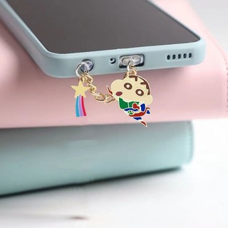 Nút Chống Bụi Kiểu Hoạt Hình Cậu Bé Bút Chì Shin-Chan Dễ Thương Gắn Cổng Sạc Điện Thoại / Tai Nghe