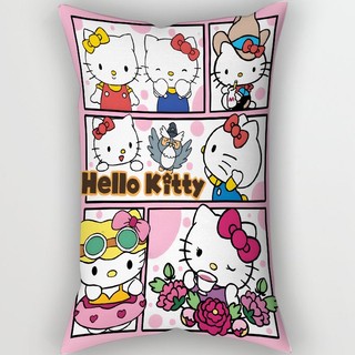 Vỏ gối hình chữ nhật cho trẻ em Sanrio Cinnamoroll & Kuromi & Hello Kitty & Melody Polyester Vỏ gối đệm ô tô Sofa Vỏ gối trang trí nhà (Không có lõi gối)