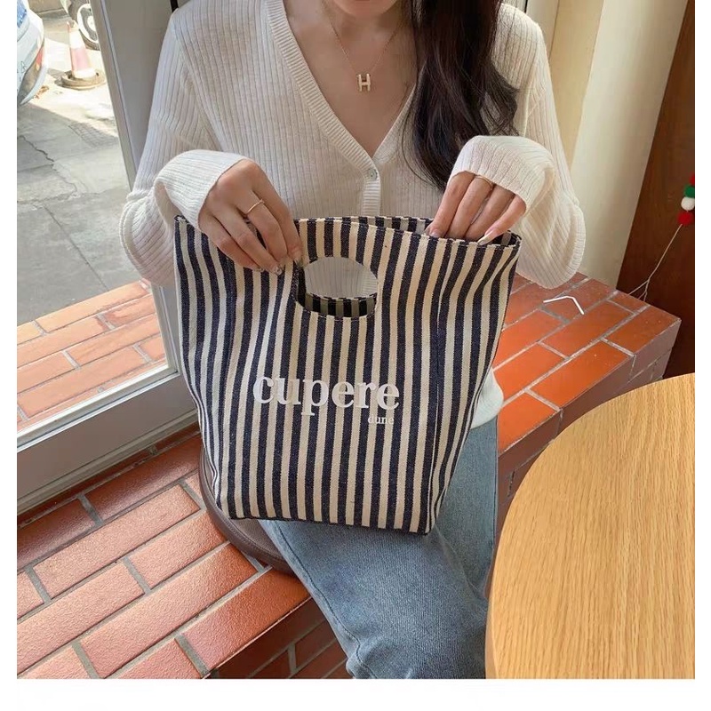 Túi đựng cơm Bento vải canvas phong cách Nhật Bản, giữ nhiệt, xách tay, kèm hộp cơm