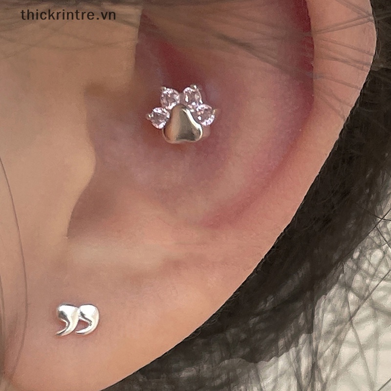 THI 1 Đôi Móng Vuốt Opal Xương Tai Móng Tay Xoắn Ốc Bông Tai Dành Cho Nữ Bé Gái Đảng Mới Mỹ Trang Sức Quà Tặng VN