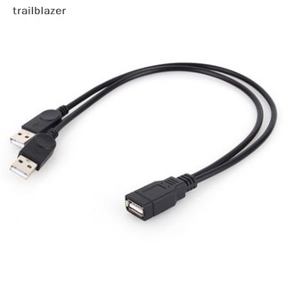 Trailblazer new usb 2.0 1 female to 2 male y-splitter data sync cáp mở rộng sạc mới
