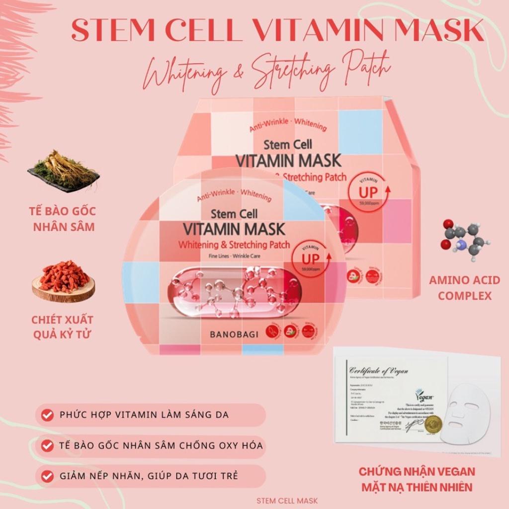 Ảnh Mặt Nạ Dưỡng Ẩm Trắng Da, Cấp Nước Tức Thì BANOBAGI Stem Cell Vitamin Mask  Daily Beauty 3