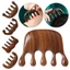 Bàn chải tóc FAVORITEGOODS, Lược Massage tuần hoàn máu bằng gỗ gụ, Salon mượt mà Cung cấp Meridian Thư giãn đầu máy mát xa Dụng cụ tạo kiểu tóc