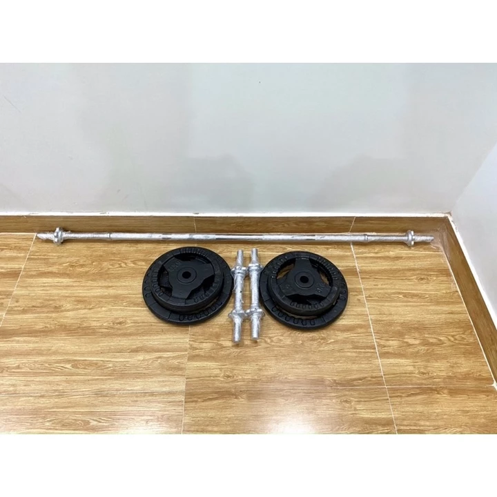 Combo 50kg Tạ Tay Kết Hợp Tạ Đẩy ( 50kg Tạ Gang , 2 Đòn Tay 35cm, 1 Đòn Dài 1.5m ) Tặng Găng Tay Tập Gym – 7