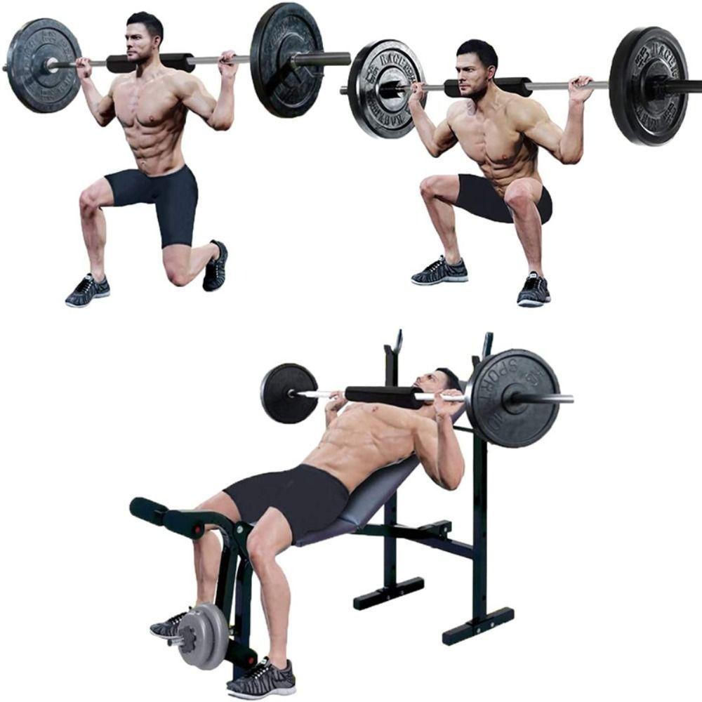 SENRTY Barbell Pad cho tiêu chuẩn Barbells Miếng đệm nâng xốp đàn hồi cao Miếng bọt biển bảo vệ cổ Tấm lót tập thể dục màu đen Tấm đệm tạ Tấm bảo vệ trọng lượng tập thể dục Miếng đệm lực đẩy hông