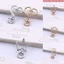 Phụ kiện móc chìa khóa hình trái tim, pentagram, dây xích, chất liệu handmade DIY dùng làm trang sức