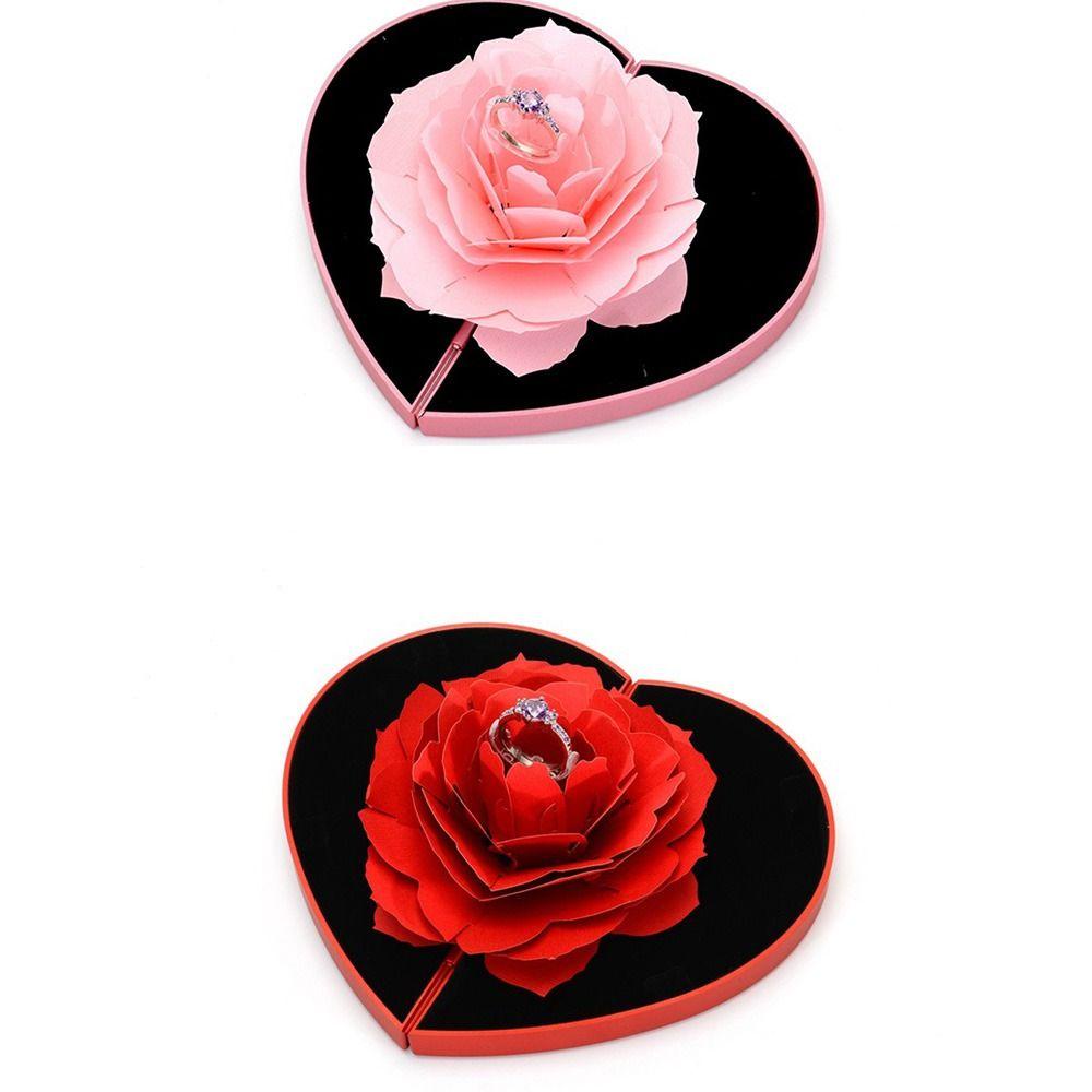 Hộp nhẫn hoa hồng CHEESELY Hộp trang sức sáng tạo Hộp nhẫn được thiết kế đặc biệt