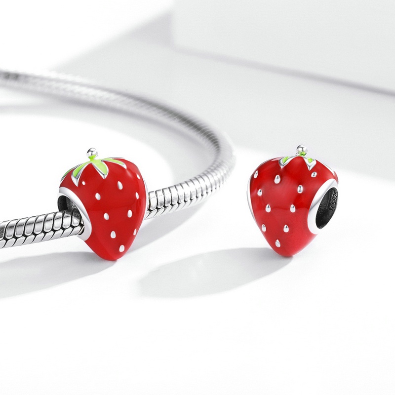 Hạt charm BAMOER bạc 925 kiểu trái cây thời trang
