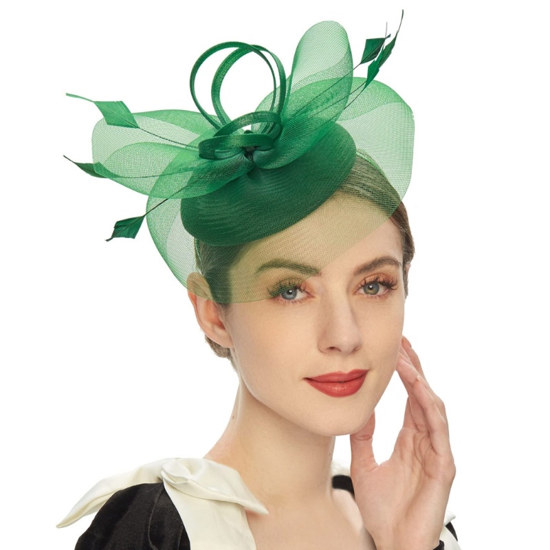 Dasbsug Thanh Lịch Cưới Hấp Dẫn Mũ Có Lưới Veil Pillbox Mũ Trang Điểm Tiệc Cưới Bà Maisel