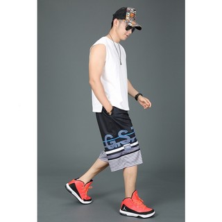 Quần Short Bóng Rổ Dáng Rộng Màu Đen Cỡ Lớn 5XL 6XL 7XL Thời Trang Cho Nam