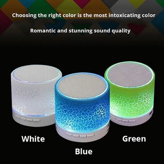 Mini Portable Car Sound A9 Dazzle Crack LED không dây Bluetooth 4.1 Loa siênu trên Thẻ TF