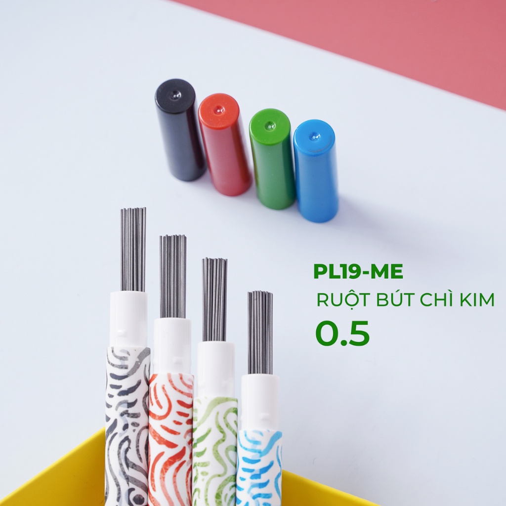 Ngòi Bút Chì Kim 0.5mm Nguyên Liệu Cao Cấp, Nét Chì Mềm Mại, Trơn Tru, Thay Thế Được Cho Các Loại Chì Bấm PL19-ME