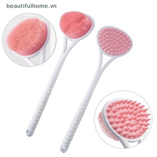 Bàn Chải Tắm Chà Lưng Cán Dài Bằng Silicone