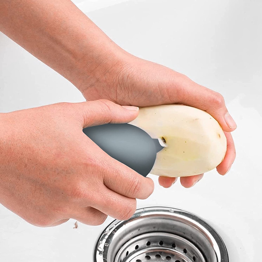 Cà Rốt Khoai Tây Trái Cây Bàn Chải Làm Sạch Rau Củ Có Thể Uốn Cong Làm Sạch Rau Dụng Cụ Tiện Dụng Nhà Bếp Trái Cây Đa Năng Bàn Chải Rửa Rau