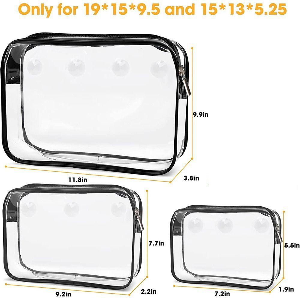 HOBBYIN Phụ kiện túi Tote đi biển HOBBYIN Bogg, Phụ kiện túi đi biển bằng nhựa PVC, Túi xách trong suốt nóng Túi trang điểm có dây kéo cho người sắp xếp du lịch / Túi Bogg