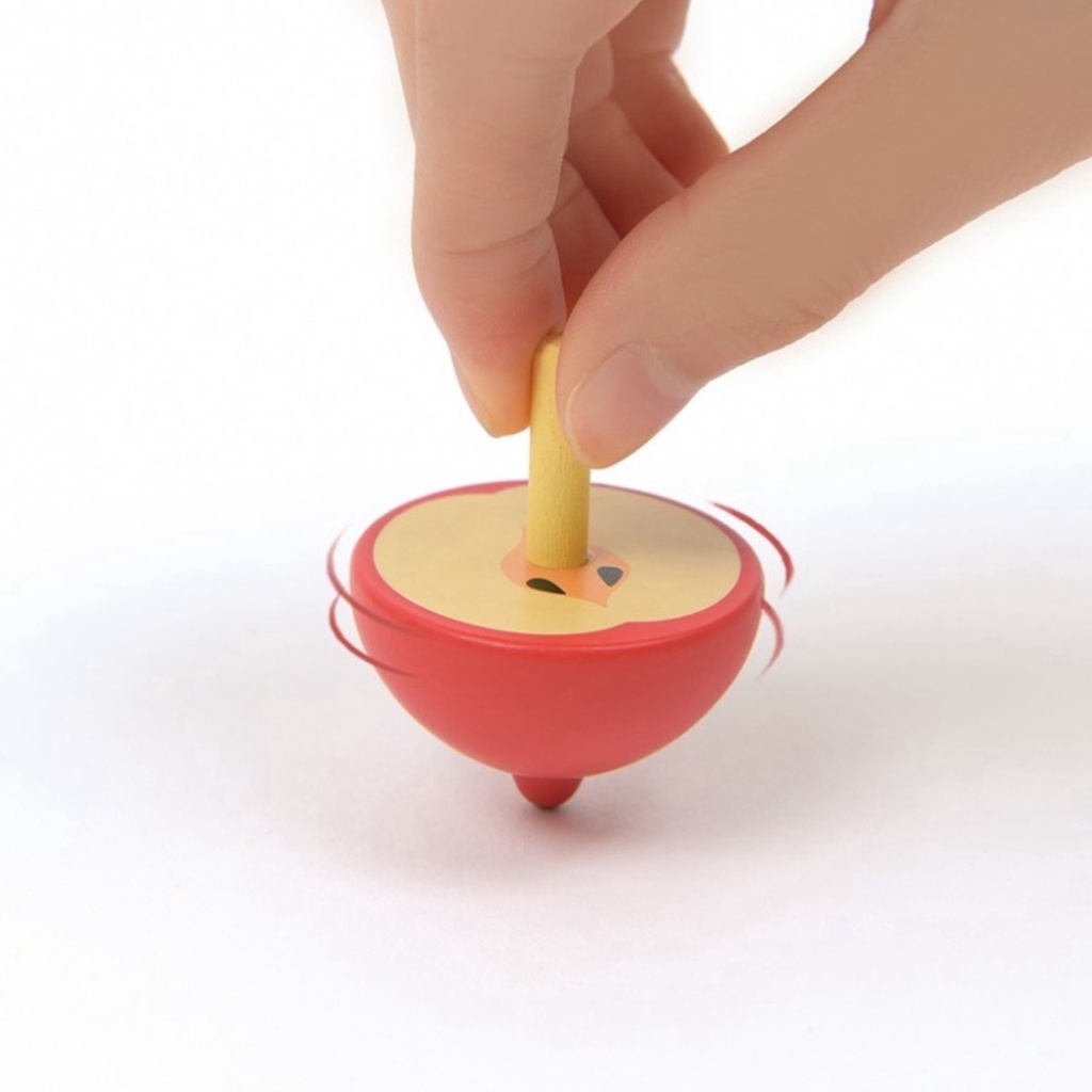 Đồ Chơi Con Quay Hình Trái Cây Bằng Gỗ Mideer