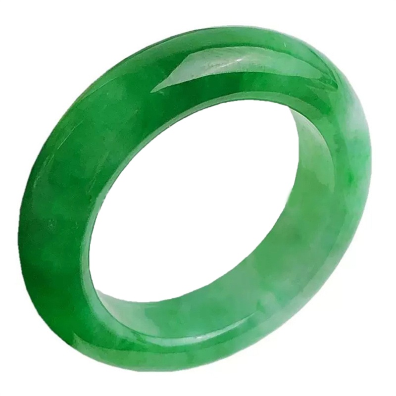 Nhẫn Acrylic Đính Ngọc Bích Nhân Tạo Xếp Chồng Đơn Giản Thời Trang