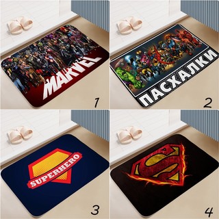 Thảm cửa Marvel Chăn Người Nhện, Người Sắt, Phòng ngủ Batman Trang trí nội thất Thảm trải sàn Flannel chống trượt (60x40CM)
