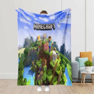Minecraft Chăn Flannel Phiêu Lưu Hộp Cát, mềm mại, thoáng khí, ấm, dùng điều hòa và văn phòng
