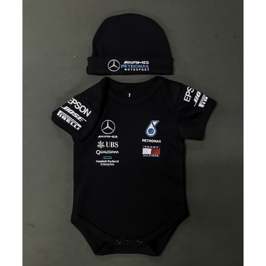 Phiên bản giới hạn: P3TR0N4S AMG Mercedes F1 Racing Team in họa tiết tay ngắn dễ thương cho bé trai bé gái WMDE