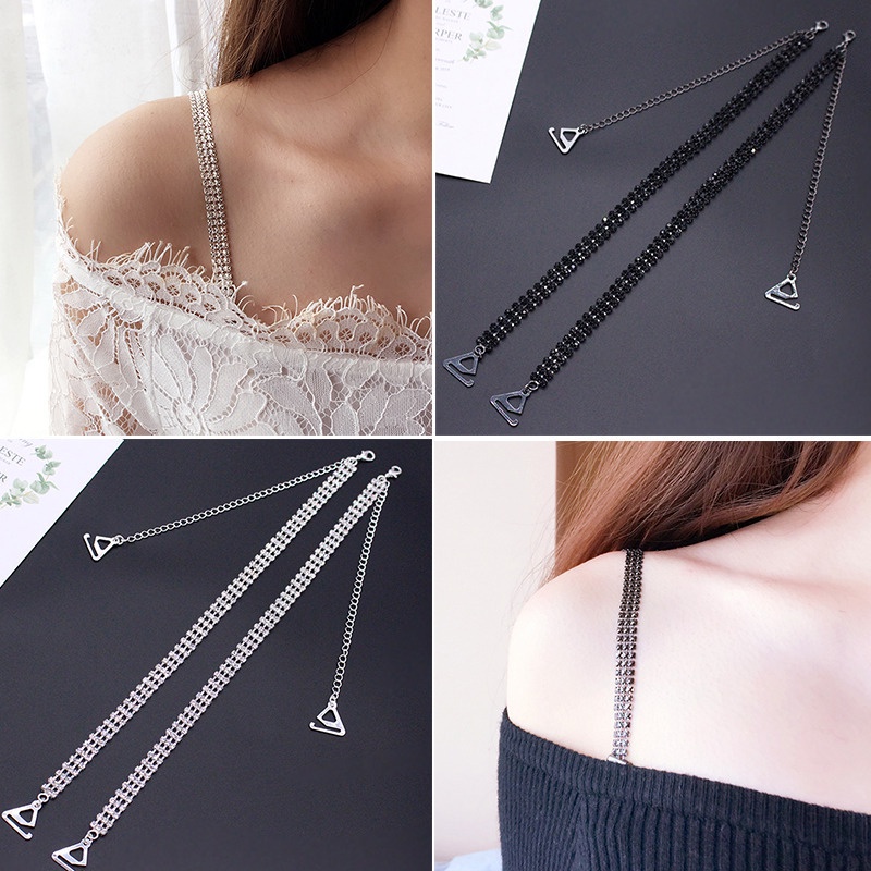 Dây Đeo Vai Đính Đá Lấp Lánh Thời Trang Mùa Hè Quyến Rũ Cho Nữ