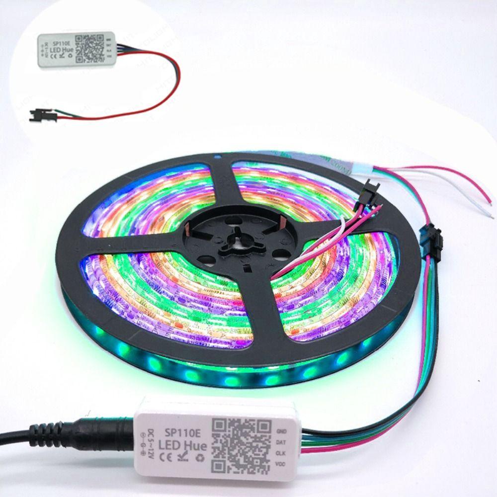 Bộ điều khiển đèn Led FANIELLAPOWELL SP110E, Bộ điều khiển đèn Led Bluetooth điều khiển ứng dụng có thể định vị riêng lẻ, / Bộ điều khiển Pixel Led DC5-12V thông minh RGBW cho WS2812B SK6812