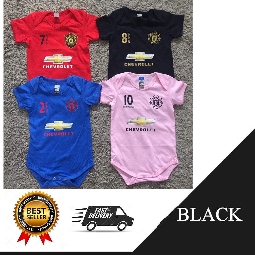 UNITED MANCHESTER Baby Rompers Unisex Có Logo Ghen Cotton