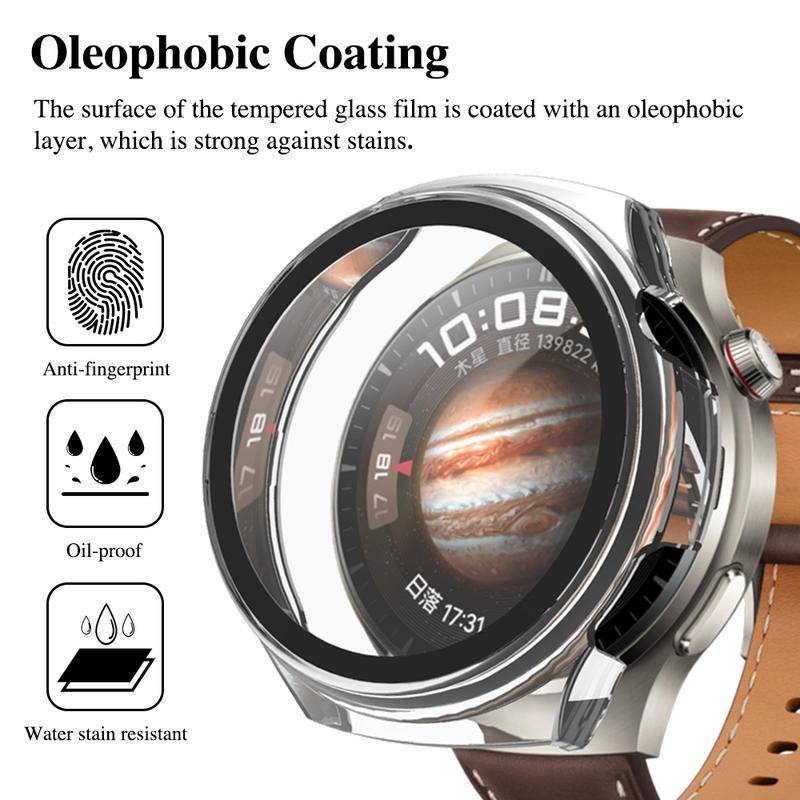 Vỏ cứng bảo vệ màn hình bằng kính cho Huawei Watch 4 Phụ kiện vỏ bảo vệ