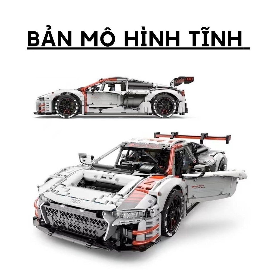 Mô hình lắp ráp siêu xe technic Audi R8 LMS GT3 tỉ lệ 1:8 3314 chi tiết ...