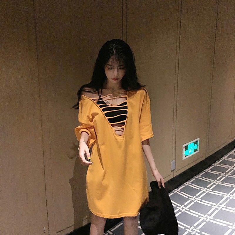 Đầm Midi Tay Lửng Dáng Rộng Thời Trang Dành Cho Nữ