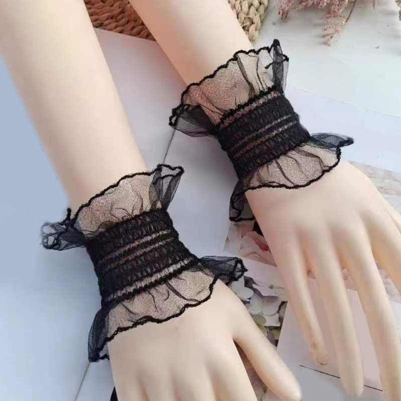 Jennifera Ngọt Ngào Ren Cổ Tay Vòng Tay Người Phụ Nữ Trang Trí Vòng Tay Áo Sơ Mi Thanh Lịch Áo Len Tiếp Liệu