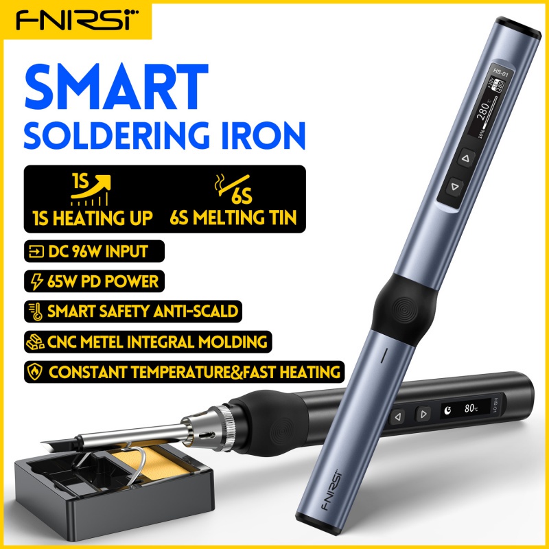 FNIRSI HS01 Smart Electric Soldering Iron PD 65W Adjustable Constant