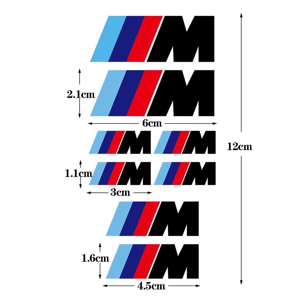 Miếng Dán Phản Quang In Logo M 3 Màu Trang Trí Kẹp Phanh Xe Hơi BMW ...