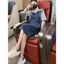Đầm Hoodie Giả Jean Hai Mảnh Cỡ Lớn Thời Trang Mùa Hè Cho Nữ