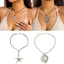 GODD Hợp Kim Sao Biển Vòng Cổ Phong Cách Kỳ Nghỉ Conch Mặt Dây Chuyền Vòng Cổ Sao Biển Cổ Choker Độc Đáo Jewelr