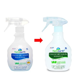 Combo 03 Chai Xịt khuẩn Natuearth 410ml Plus Dành cho vật dụng trong gia đình và diệt khuẩn trên da tay