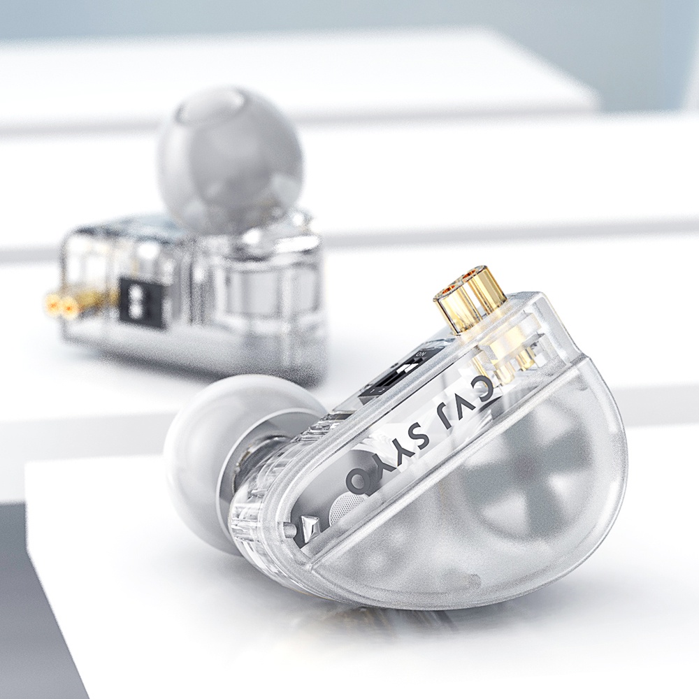 Tai nghe in-ear cvj konoka với 3d hifi triple hybrid (1dd + 1ba + 1vibration driver) tai nghe công tắc điều chỉnh màn hình dj có dây