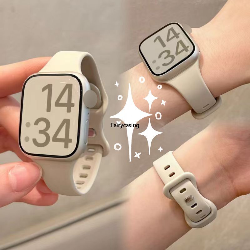 Dây đeo Starlight cho Apple Watch 46MM Series S11 S10 9 8 7 6 SE3 5 4 3 2 Dây đeo silicon mềm cho dây đeo iwatch ultra 3 2 49mm 41MM 45 44 42 38mm 40mm ban nhạc