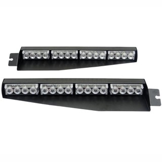 Xe Tải Nội Thất Hổ Phách Trắng 32 LED Tấm Che Đèn Thanh Kính Chắn Gió Dash Nhấp Nháy Đèn Cảnh Báo Khẩn Cấp Đèn Chia 12V 24V