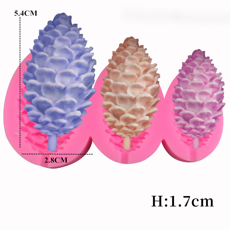 3 Lỗ Thông Nón Khuôn Silicon Trang Trí Bánh Khuôn Socola Lollipop Khuôn Giáng Sinh Series Khuôn DIY Khuôn Nướng Bánh * * * *