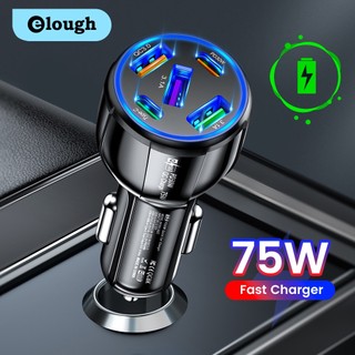 Tẩu Sạc Nhanh PD QC3.0 5 Cổng USB 75W Cho Xe Ô Tô